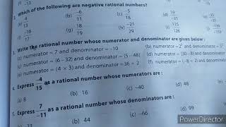 Express the rational number whose numerator and denominator are given  Write equivalent rational no [upl. by Pippo]