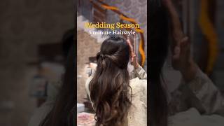 Wedding Season 5 Minutes Hairstyle ✅💃🏻🤩weddinghairstyles hairstyle beutyhack shorts [upl. by Preuss]