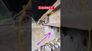 Cracked railway sleeper pad and erc missing broken railway sleeper track line stone indian [upl. by Almeda327]