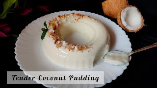 Tender Coconut Pudding Recipe  Elaneer Pudding with Agar Agar No Condensed milk Coconut Pudding [upl. by Sedruol]