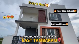 Individual House for sale in Tambaram😍Near Bharath University😱💥Ready to Move 3BHK😍location🚩 [upl. by Alecram]