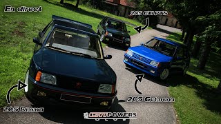 Trio Peugeot 205 GTI PTS  Gutmann  Dimma [upl. by Lamaj429]