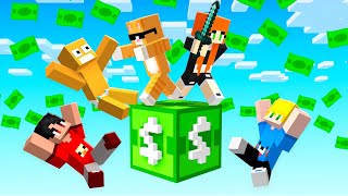 Sobrevivemos em Apenas 1 Bloco de Rico no Minecraft [upl. by Ing]