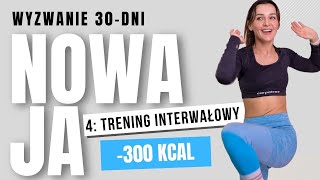 4 ODCHUDZAJĄCY trening interwałowy  TABATA  30dniowe wyzwanie NOWAJA [upl. by Akselaw]