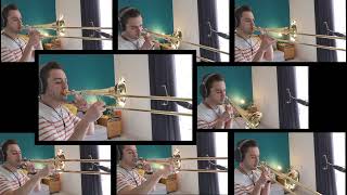 8 Trombones play Rocky Mountain Blues by Devon Yesburger [upl. by Chantalle636]