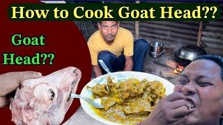 How to cook Goat Head 🐐  Cooking on firewood 🪵 goat Head Recipe  WARY FOOD [upl. by Pich]