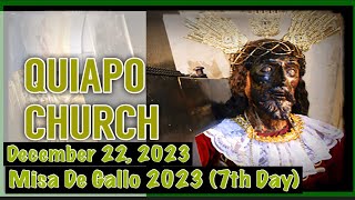 Quiapo Church Live Mass Today MISA DE GALLO 7th Day December 22 2023 [upl. by Ruperta]