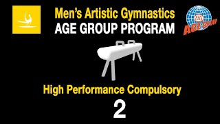 Mens Artistic Gymnastics Age Group Program  Pommel Horse  High Performance Compulsory  HPC 2 [upl. by Alemap928]