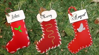 Easy Christmas stocking craft [upl. by Ndnarb]