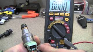 Using a Multimeter to Test Fuel Injector Using Resistance Ohms [upl. by Tnahsarp279]