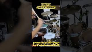 Benighted « Serve To Deserve » drumcam drummer 300bpm drumming [upl. by Ynnep]