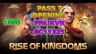 KVK quotFFAquot K1556 Pass 7 Opening  Rise of Kingdoms [upl. by Eneleahs190]