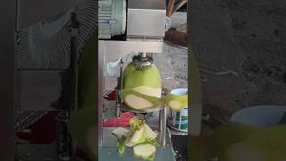 The coolest way to peel a coconut  Fruit Cutting Skills [upl. by Noied]