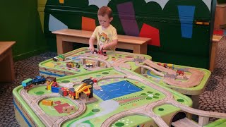 Elliotts Choo Choo Train Adventure At Museum With Toys [upl. by Crudden]