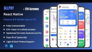 AllPay  Finance Banking amp EWallet React Native Expo Ui Kit [upl. by Aicerg]