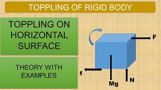 Toppling Tipping over or overturning  Part 1  On Horizontal Surface  Rotational Mechanics [upl. by Brena]