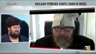 Giuliano Ferrara canta quotMatteo Renzi è un piccolo porcellinquot [upl. by Elyk]