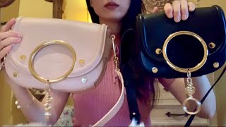 ASMR Unboxing  See by Chloé Mara Black Leather Shoulder Bag [upl. by Winthorpe]