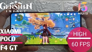 Xiaomi Poco F4 GT Genshin Impact Gameplay High 60 FPS  Snapdragon 8 Gen 1 [upl. by Grekin]