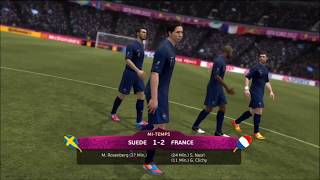 Suède  France FIFA 12  EURO 2012 3ème Journée  Groupe D  CPU Vs CPU [upl. by Fahey532]