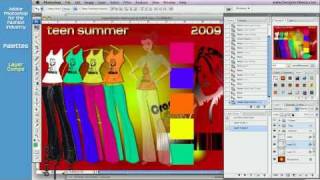 Photoshop Tutorial for Fashion Design 2424 Other Palettes Layer Comps Workspace [upl. by Eesdnyl]