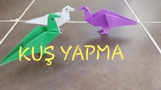 Kağıttan Kuş Yapımı Origami Kuş Yapımı 16 [upl. by Iznekcam]