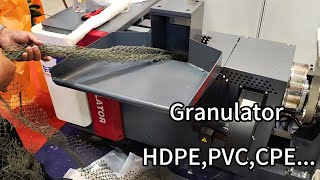 How to recreat HDPE Plastic into Particles？60KG Granulator no smoke no water PVC PE CPE Recycling [upl. by Nali797]