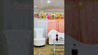 Wedding hall arrangement subscribe food tseriers bollywood shortvideo lovezamzamaresturant [upl. by Tryck97]