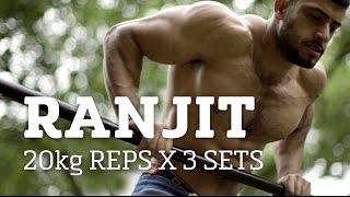 RANJIT 20kg REPS X 3 SETS  HARDHITTERS [upl. by Scheers603]