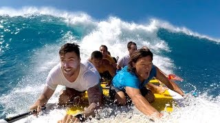 BIG WAVE Supsquatch surfing at Makaha POV [upl. by Noak]