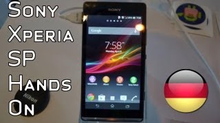 Sony Xperia SP Hands On und Kurztest Deutsch  German [upl. by Eilah]