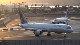 Golden Hour Plane Spotting  San Diego Intl [upl. by Cirdes]