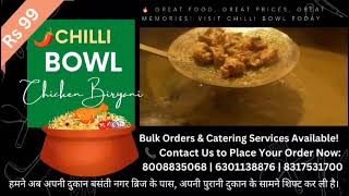 CHILLI BOWL 🍗 Family restaurant [upl. by Gen974]