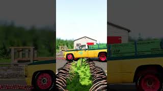 JCB Tractor Tow Pickup Trucks vs Broken Road short beamng beamngdrive beamngcrashes trucksvs [upl. by Lotz838]