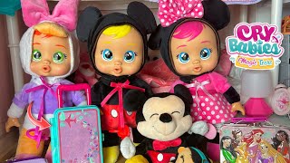 Cry baby doll Triplets Packing diaper bag amp suitcase for Disney World 🏰 [upl. by Leroy]