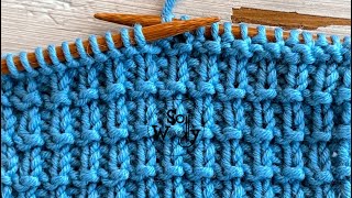 How to knit the Hurdle stitch 4 rows reversible and doesnt curl Beginnerfriendly  So Woolly [upl. by Linis]