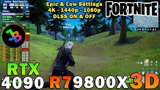 Fortnite  RTX 4090  Ryzen 7 9800X3D  4K  1440p  1080p  Epic amp Low Settings  DX12 [upl. by Aihceyt]