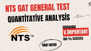 Quantitative reasoning NTS GAT general test preparation [upl. by Enileoj]