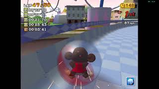 Super Monkey Ball NGUU  Monkey Race Selection Figure Eight Street Circuit 50 Laps [upl. by Moishe]