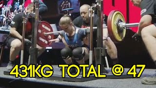 TIFFANY CHAPON • 431KG TOTAL  47KG • 10th place Sheffield 2024 Powerlifting [upl. by Retsim593]