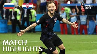 Russia v Croatia  2018 FIFA World Cup  Match Highlights [upl. by Lenhart]