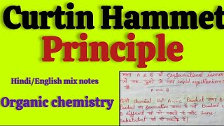 CurtinHammett principle in hindi Organic Chemistry MSc 1semester Notes • Easy language [upl. by Nixon]