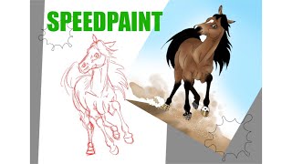 SPEEDPAINT Pferd 2 Advent [upl. by Rissa]