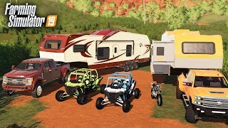 FS19 BILLIONAIRE CAMPING WITH NEW 100000 LUXURY CAMPER MULTIPLAYER [upl. by Jobina89]