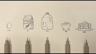 Pigma Micron Pen Tip Size comparison [upl. by Jaynell225]