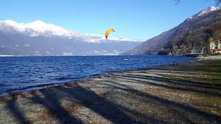 Ozone Edge V9  13m great low wind session in Maccagno Maggiore Lake [upl. by Airetas]