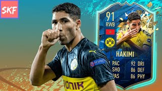 FIFA 20  91 TOTS Achraf Hakimi Player Review [upl. by Lauber]