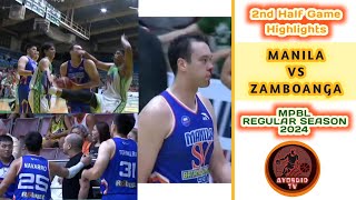 2nd Half Game Highlights MANILA VS ZAMBOANGA  MPBL Regular Season 2024 [upl. by Argela]