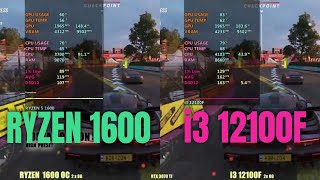 Ryzen 1600 vs i3 12100f  FPS Test [upl. by Stiles]