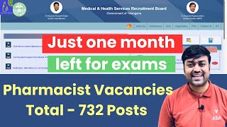 Pharmacist Recruitment Total 732 Posts MHSRB Exam Date  Pharmacist Jobs at NHM amp DRDO Research Jobs [upl. by Quenby718]